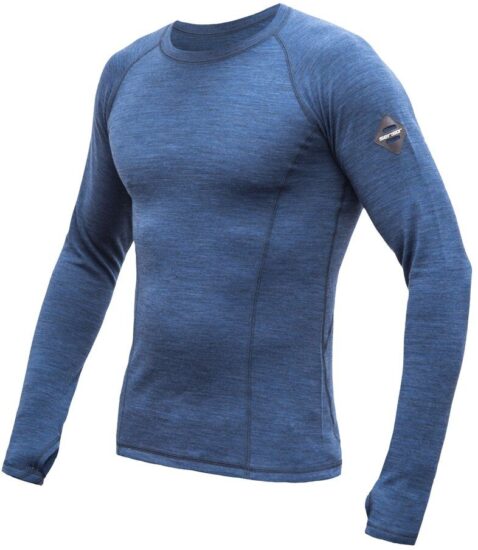 SENSOR MERINO BOLD pánské triko dl.rukáv cool blue Velikost: S