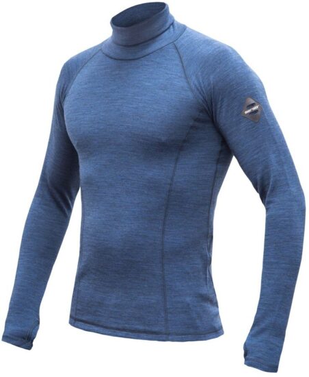 SENSOR MERINO BOLD pánské triko dl.rukáv roll neck cool blue Velikost: M