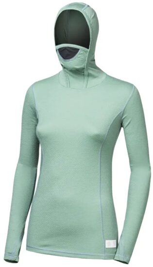 SENSOR MERINO DF dámské triko dl.rukáv s kapucí basil green Velikost: L