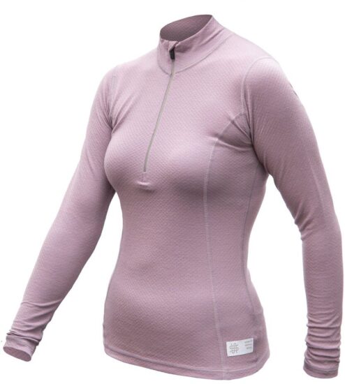SENSOR MERINO DF dámské triko dl.rukáv zip mystic violet Velikost: L 8592837101088