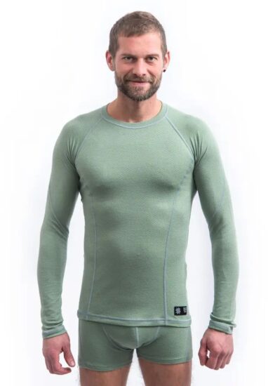 SENSOR MERINO DF pánské triko dl.rukáv basil green Velikost: XXL - Obrázek 2