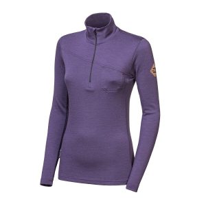 SENSOR MERINO EXTREME UP dámská mikina dl.rukáv zip grape purple Velikost: XL