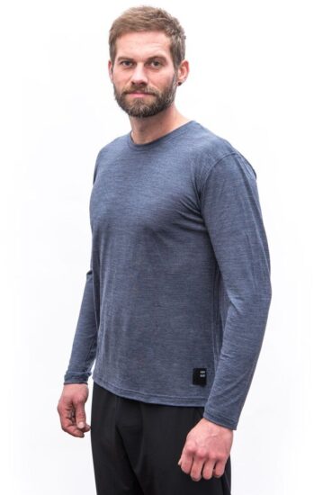 SENSOR MERINO LITE pánské triko dl.rukáv mottled blue Velikost: XL - Obrázek 2