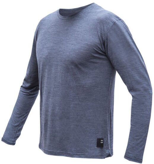 SENSOR MERINO LITE pánské triko dl.rukáv mottled blue Velikost: XXL