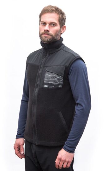 SENSOR TEDDY pánská vesta fleece celozip černá Velikost: M - Obrázek 2