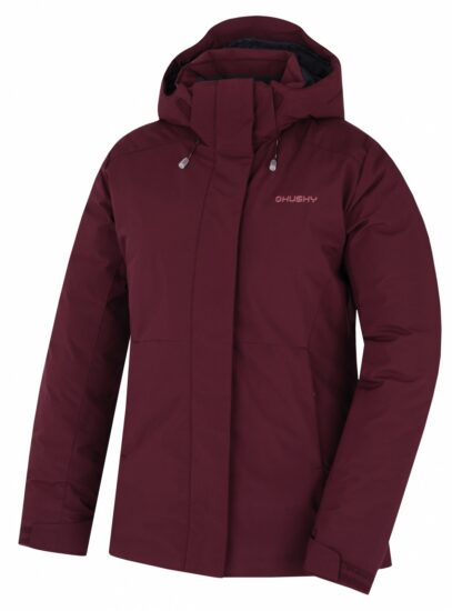 Husky Dámská hardshellová plněná bunda Nurme L dark bordo Velikost: M 8592287192605