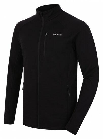 Husky Pánská mikina z merino vlny Alou M black Velikost: XL 8592287194333