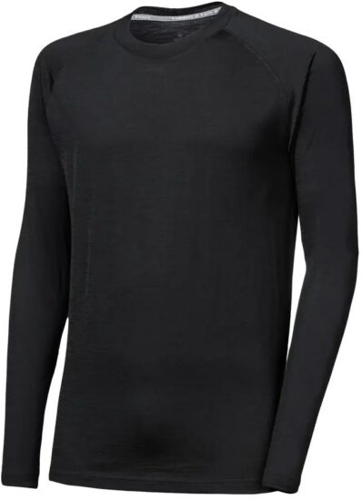 SENSOR MERINO ACTIVE NO LOGO pánské triko dl.rukáv raglan černá Velikost: M