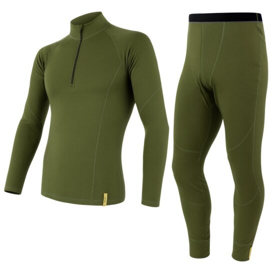 EGLOO Merino EGLOO DF MERINO ZipperNeck BaseSet pánské triko dl.rukáv ZIP+spodky