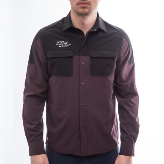 Fresh Trash UNISEX RIDER LONG SLEEVE SHIRT WINE RED/BLACK Velikost: XL - Obrázek 2
