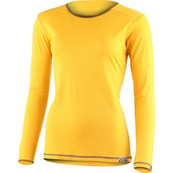 LASTING dámské merino triko MATA žluté Velikost: XL