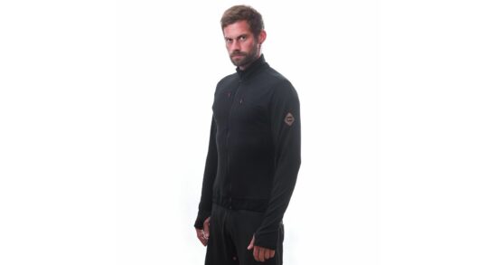 SENSOR MERINO UPPER pánská mikina celozip černá Velikost: XXL - Obrázek 2