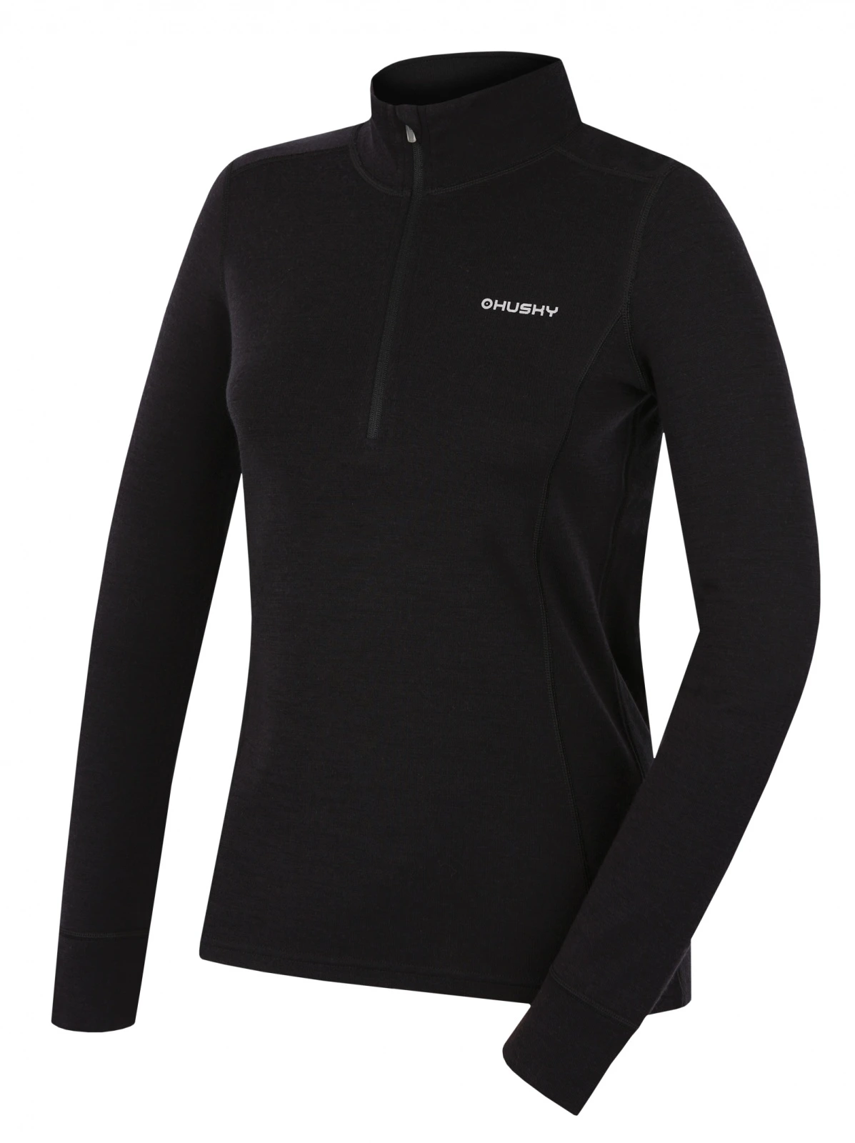 Husky Dámská merino mikina Aron Zip L black Velikost: XL 8592287193794