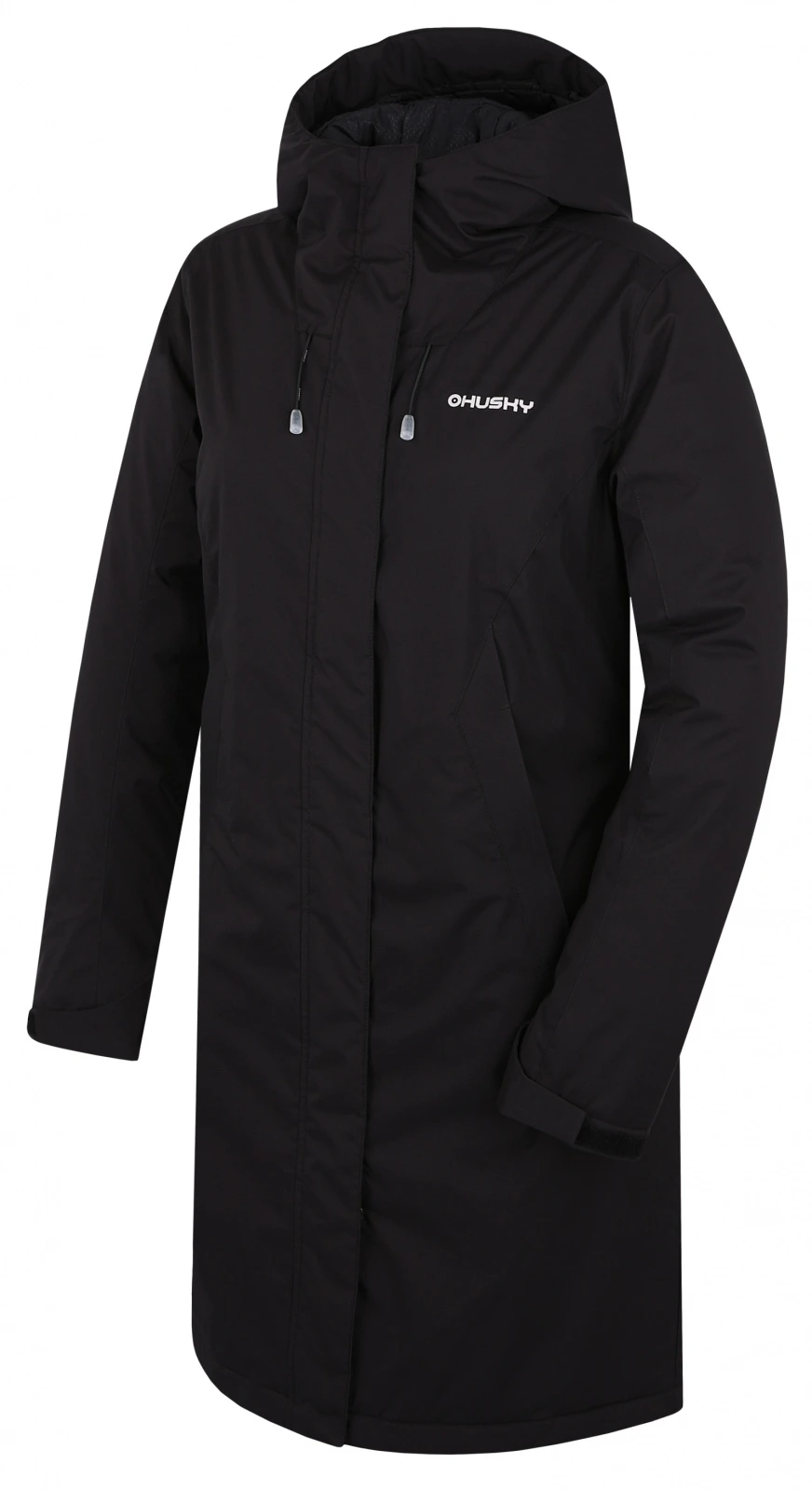 Husky Dámský hardshellový plněný kabát Narvik L black Velikost: XL - plus