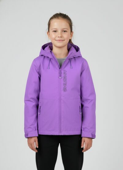 Husky Dětská hardshell bunda Neoni K purple Velikost: 140 - Obrázek 2