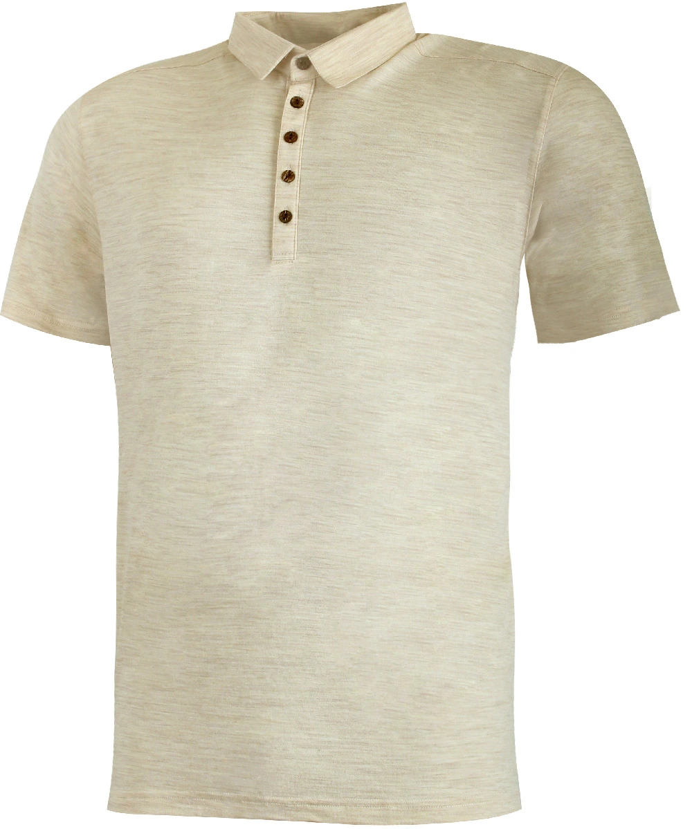 Lasting pánská merino polo košile BASI 7200 béžová Velikost: XL