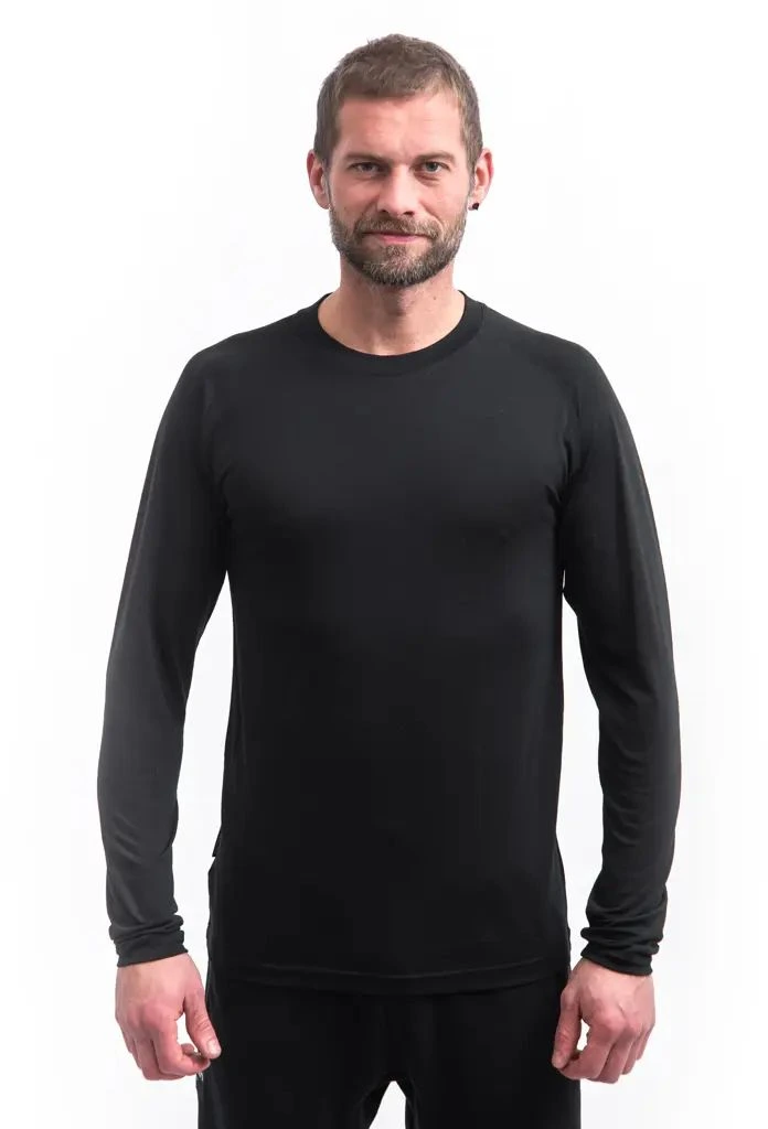 SENSOR MERINO ACTIVE NO LOGO pánské triko dl.rukáv raglan černá Velikost: XXXL - Obrázek 2