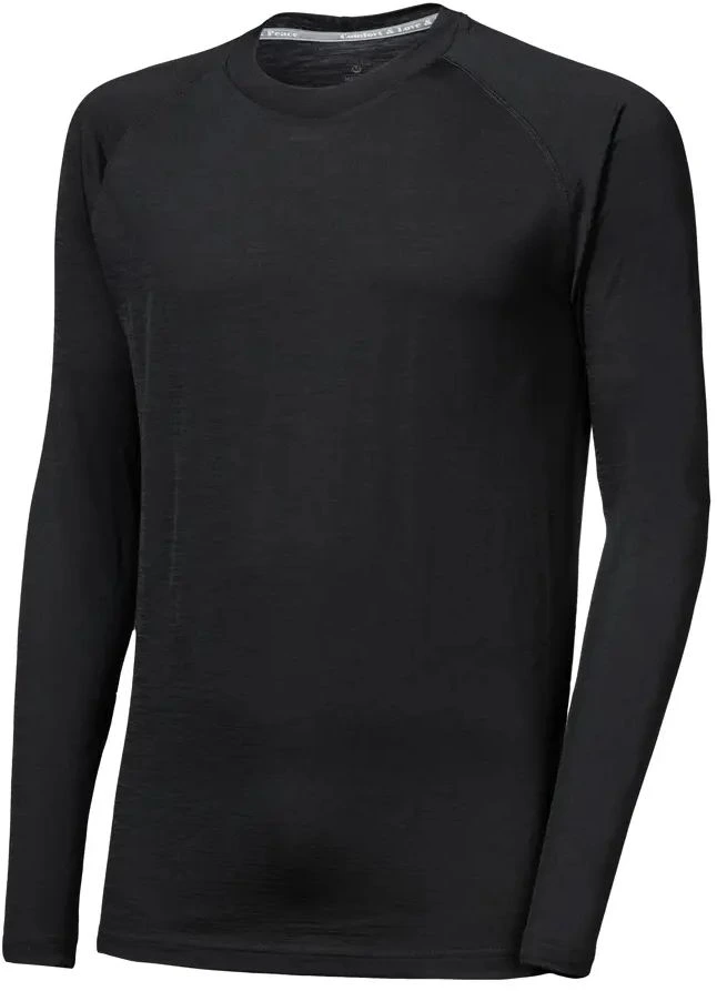 SENSOR MERINO ACTIVE NO LOGO pánské triko dl.rukáv raglan černá Velikost: XXXL