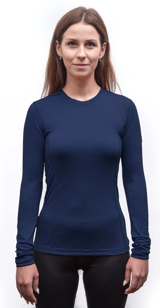 SENSOR MERINO ACTIVE dámské triko dl.rukáv deep blue Velikost: L - Obrázek 2