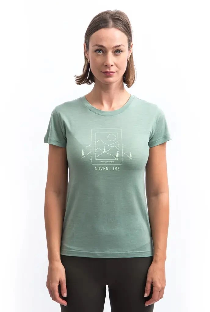 SENSOR MERINO AIR SAY YES dámské triko kr.rukáv basil green Velikost: S 8592837107295 - Obrázek 2