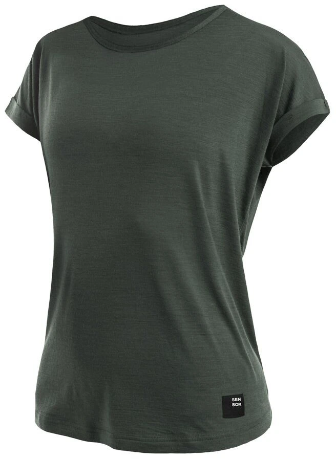 SENSOR MERINO AIR traveller dámské triko kr.rukáv olive green Velikost: M