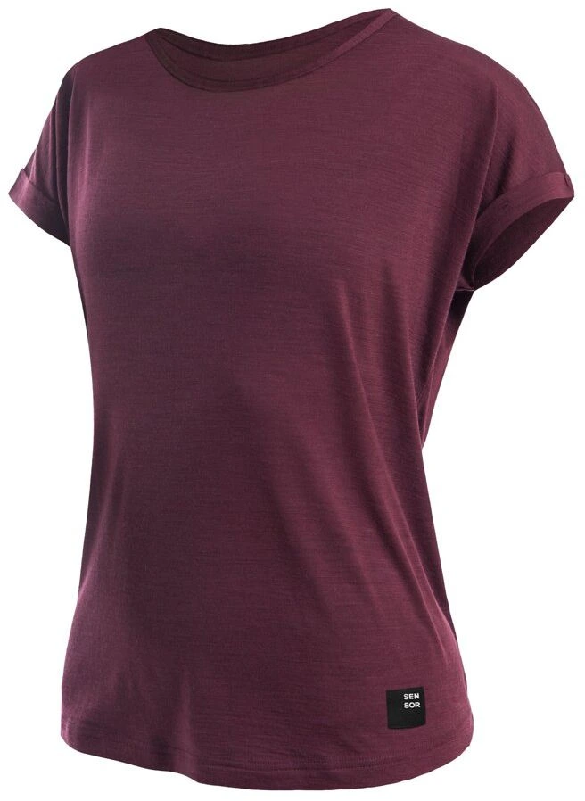SENSOR MERINO AIR traveller dámské triko kr.rukáv port red Velikost: M 8592837089744
