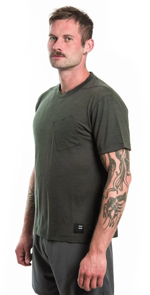 SENSOR MERINO AIR traveller pánské triko kr.rukáv olive green Velikost: M 8592837089492 - Obrázek 2