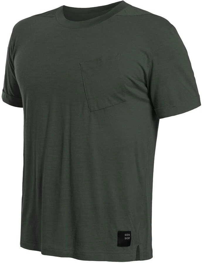 SENSOR MERINO AIR traveller pánské triko kr.rukáv olive green Velikost: M 8592837089492
