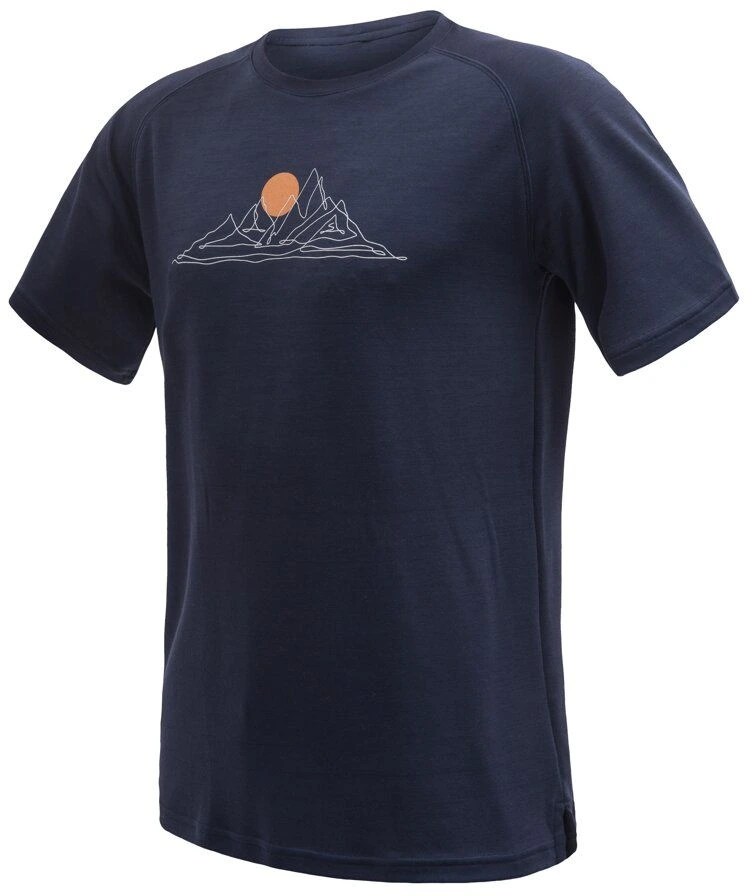 SENSOR MERINO BLEND MOON pánské triko kr.rukáv deep blue Velikost: M 8592837104843