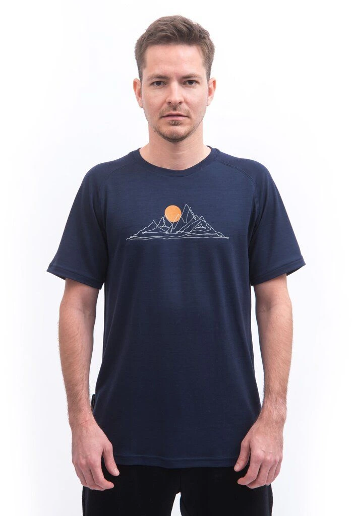 SENSOR MERINO BLEND MOON pánské triko kr.rukáv deep blue Velikost: S 8592837104836 - Obrázek 2