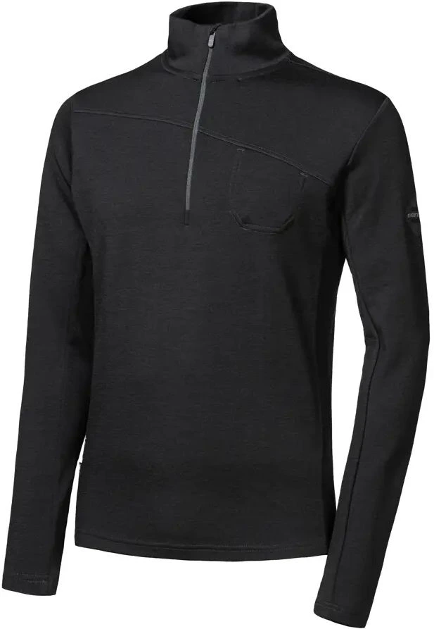 SENSOR MERINO EXTREME UP pánská mikina dl.rukáv zip černá Velikost: XXL