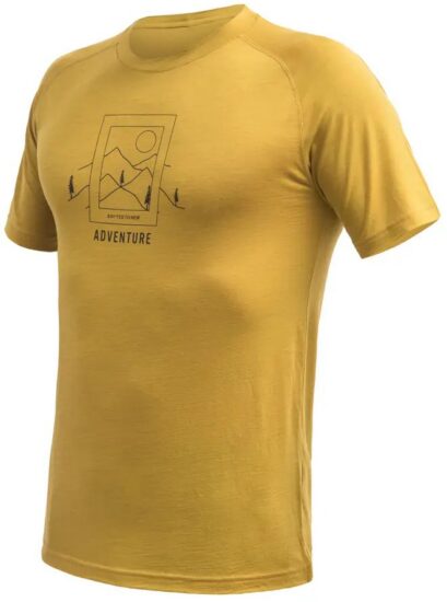 SENSOR MERINO AIR SAY YES pánské triko kr.rukáv mustard Velikost: XXL 8592837111896