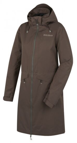 Husky Dámský hardshell kabát Nua L brown Velikost: L 8592287175035