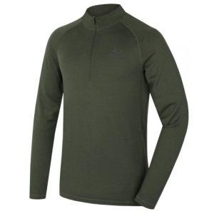 Husky Merino termoprádlo triko Merow zip M green Velikost: M 8592287188059