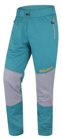 Husky Pánské softshellové kalhoty Kala M grey/mint Velikost: L
