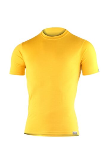 Lasting CHUAN 2121 žluté pánské merino triko Velikost: L