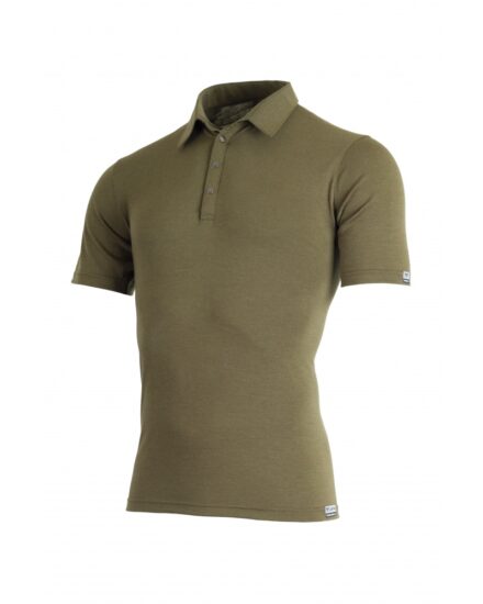Lasting ELIOT 6363 khaki pánská merino polo košile Velikost: XXL 8595067926568