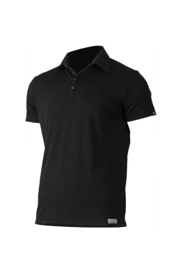 Lasting ELIOT 9090 černá pánská merino polo košile Velikost: XXL 8595067849614