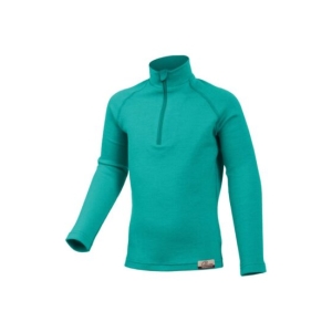 Lasting SOLY 6565 zelená dětská merino mikina Velikost: 110