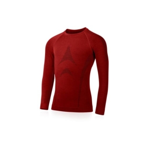 Lasting WOLF 3160 červené pánské merino triko Velikost: S/M