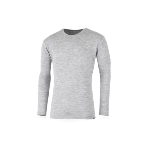 Lasting WOLK 8484 šedá pánská merino mikina Velikost: XL