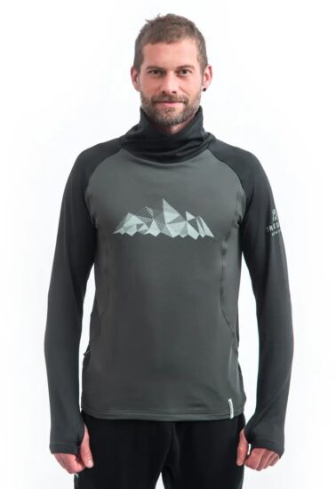 SENSOR COOLMAX THERMO MOUNTAINS pánská mikina olive/černá Velikost: XXXL