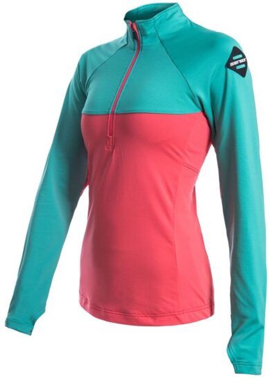 SENSOR COOLMAX THERMO dámská mikina zip korál/sea green Velikost: M 8592837086705