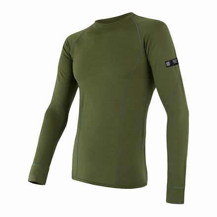 SENSOR MERINO ACTIVE pánské triko dl.rukáv safari Velikost: S