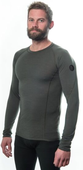 SENSOR MERINO AIR pánské triko dl.rukáv olive green Velikost: M - Obrázek 2