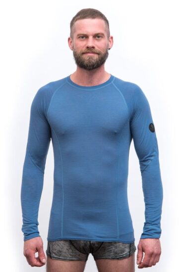 SENSOR MERINO AIR pánské triko dl.rukáv riviera blue Velikost: XXL - Obrázek 2