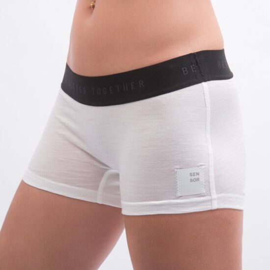 SENSOR MERINO CORDURA dámské kalhotky s nohavičkou bílá Velikost: XL - Obrázek 2