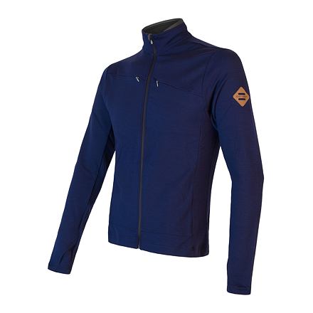 SENSOR MERINO UPPER pánská mikina celozip deep blue Velikost: XXL 8592837075938