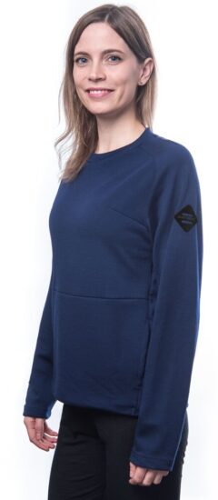SENSOR MERINO UPPER traveller dámská mikina deep blue Velikost: XL - Obrázek 2