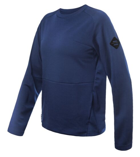 SENSOR MERINO UPPER traveller dámská mikina deep blue Velikost: XL